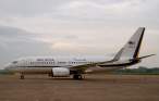 Malaisian Air Force B737-BBJ M53-01 at Rotterdam Airport May 2005.JPG