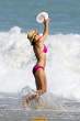 Lisa Rinna  sports a hot pink bikini while on the beach in Malibu. Aug 22, 2010 (14).jpg